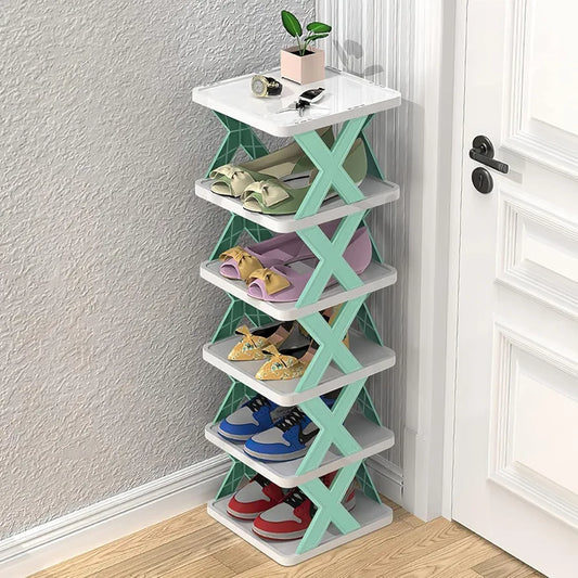 Adjustable Plastic Shoe Rack for Home | Foldable & Durable Multipurpose Shoe Organizer Stand
