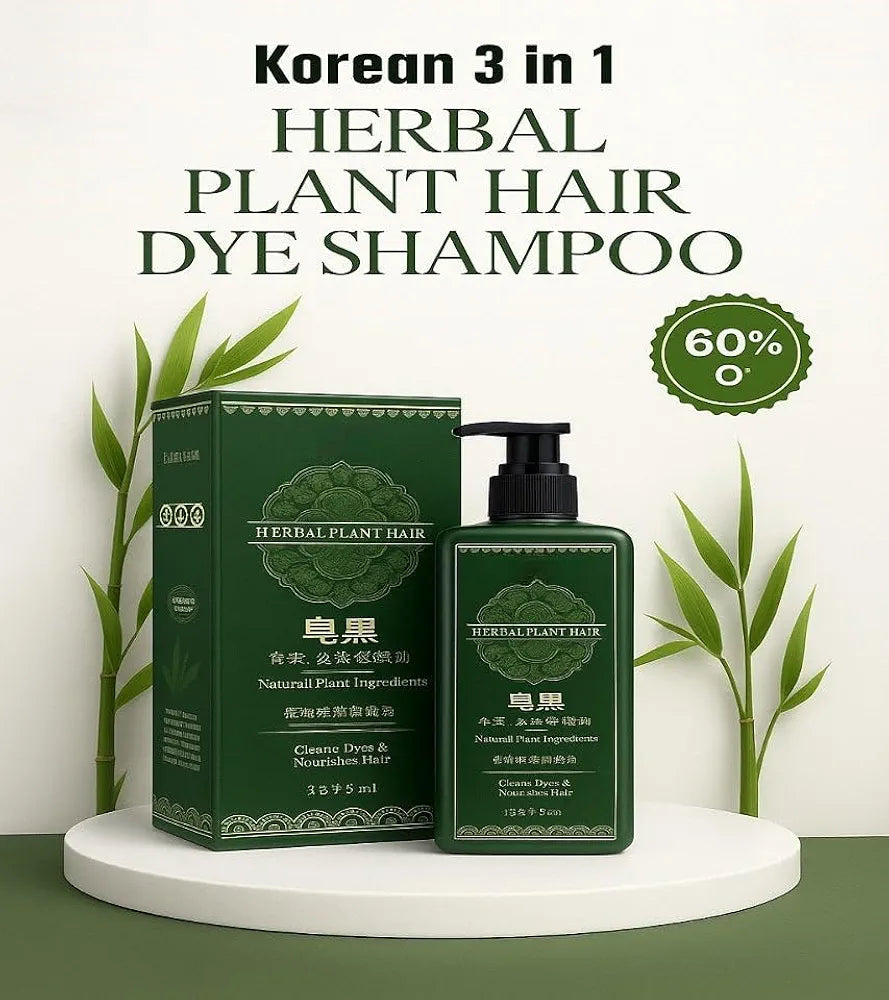 Korean 3 in 1 Herbal Plant Hair Dye Shampoo 100ml